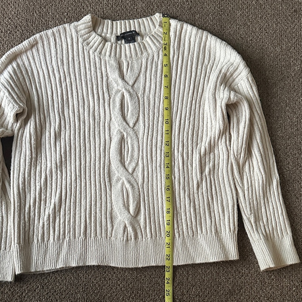 French Connection Ivory Ribbed Sweater - Picture 3 of 4